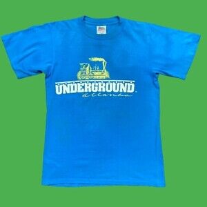 Underground Atlanta Vintage Single Stitch Blue Yellow T-Shirt Men's Size Medium